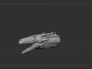 testa di drago Modello 3D