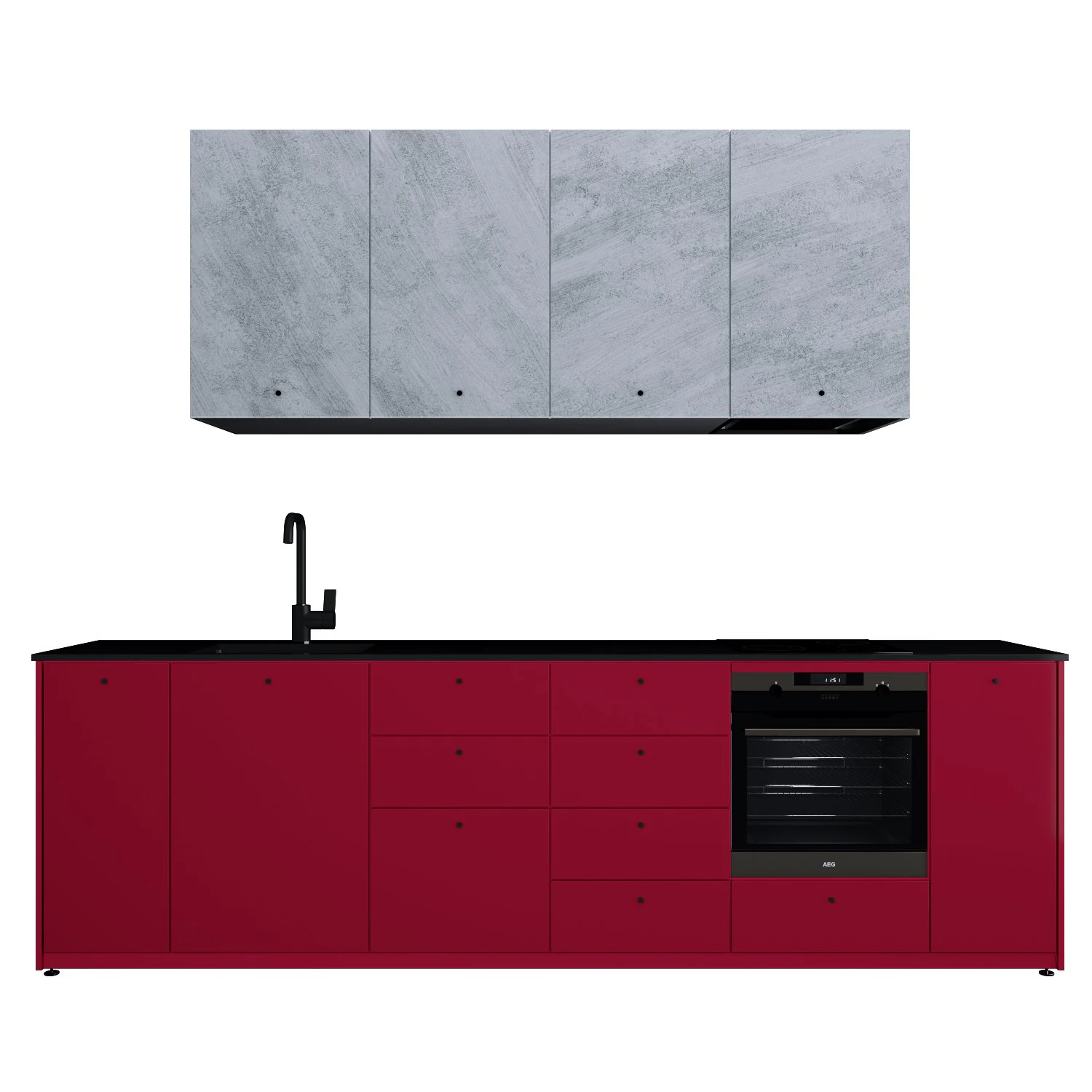kitchen wall 3D Model .c4d .max .obj .3ds .fbx .stl .blend 