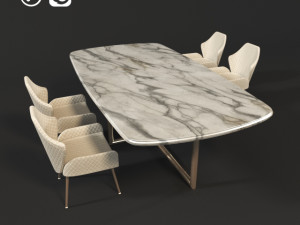 dining set 3D 모델