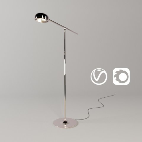 floor lamp 3D Модель .c4d .max .obj .3ds .fbx .stl .blend 