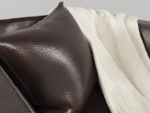 modern single seater leather sofa Model 3D