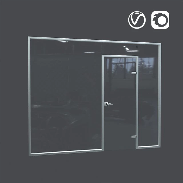 hoppe glass door 3D Model .c4d .max .obj .3ds .fbx .stl .blend