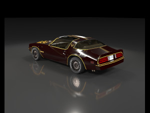 pontiac firebird 1977 low poly 3D Модель