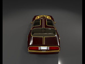 pontiac firebird 1977 low poly 3D Модель