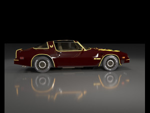pontiac firebird 1977 low poly 3D Модель
