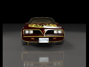 pontiac firebird 1977 low poly 3D Модель