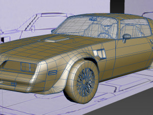 pontiac firebird 1977 low poly 3D Модель