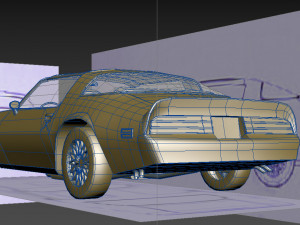 pontiac firebird 1977 low poly 3D Модель
