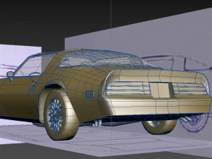 pontiac firebird 1977 low poly 3D Model