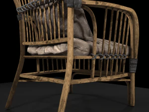 old wooden chair 3D Model