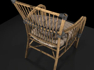 old wooden chair 3D Model