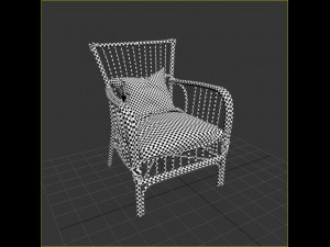 old wooden chair Modèle 3D