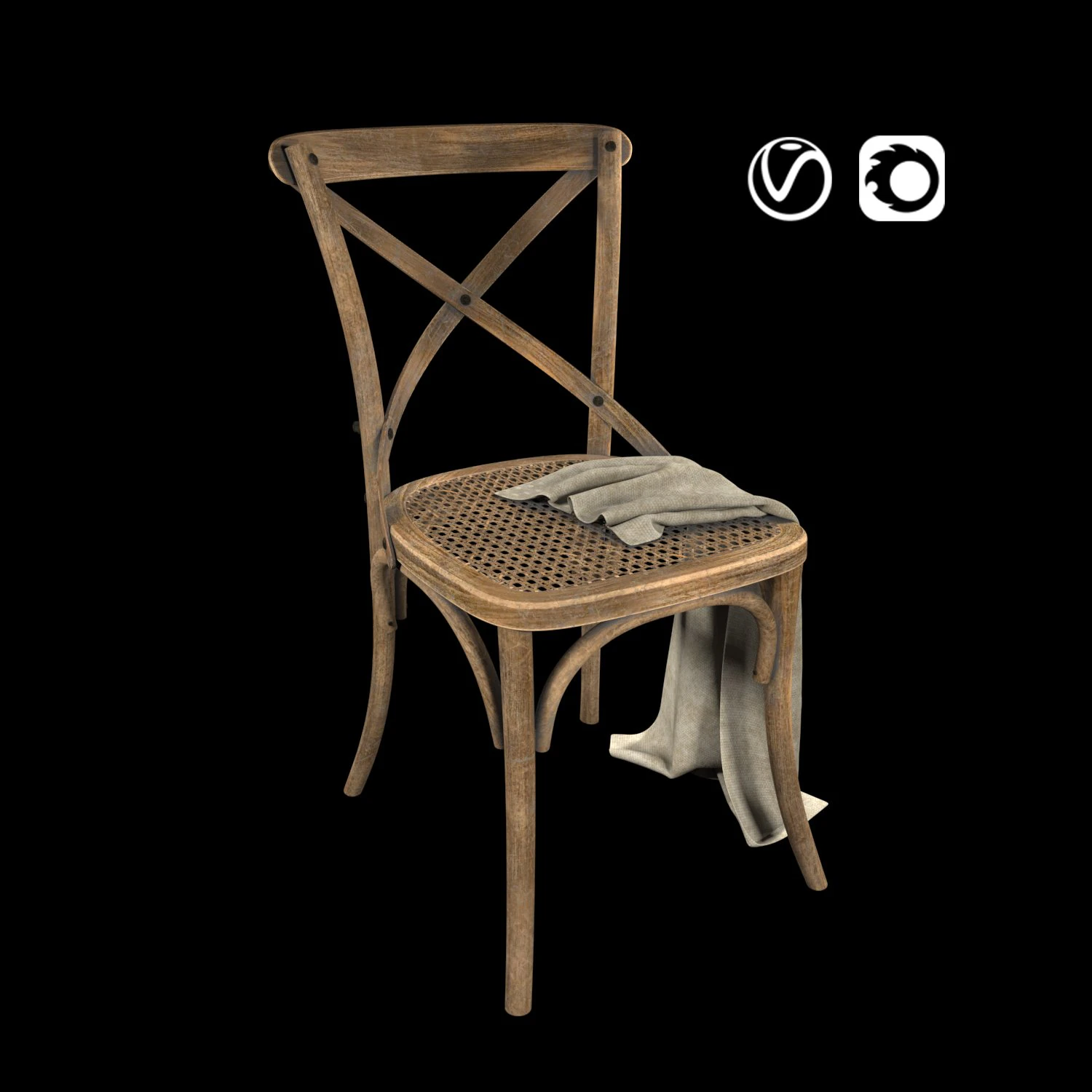 french bistro chair 3D Model .c4d .max .obj .3ds .fbx .stl .blend