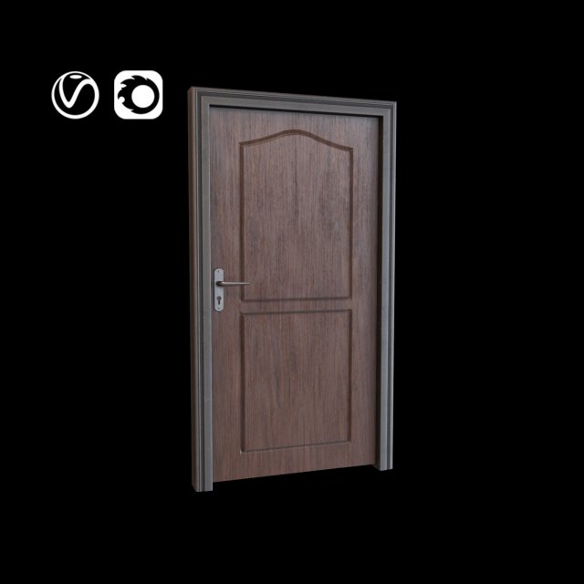 wooden door 3D मॉडल .c4d .max .obj .3ds .fbx .stl .blend