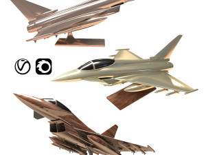eurofighter typhoon jet aircraft decoration 3D 모델