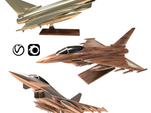 eurofighter typhoon jet aircraft decoration 3D 모델