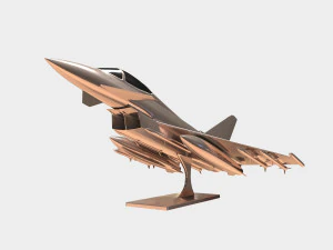 eurofighter typhoon jet aircraft decoration 3D Model