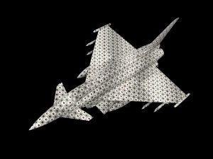 eurofighter typhoon jet aircraft decoration 3D Model