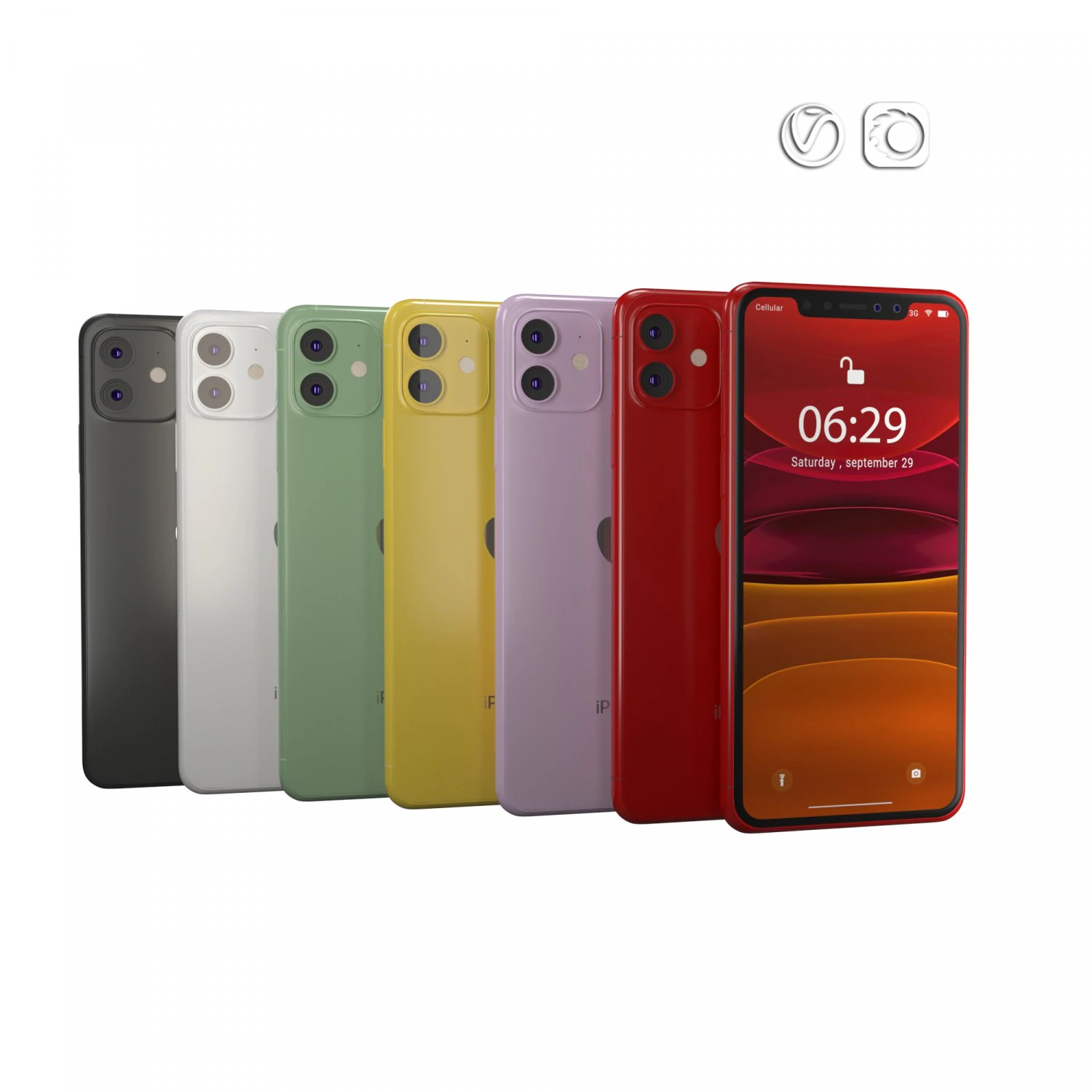 apple iphone 11 2019 3D Model .c4d .max .obj .3ds .fbx .stl .blend 