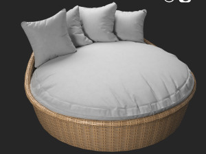 sunset west leucadia wicker daybed 3D मॉडल