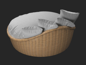 sunset west leucadia wicker daybed 3D Model
