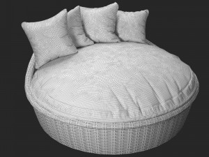 sunset west leucadia wicker daybed 3D Model