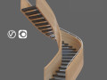 Wooden Spiral StairCase Modèle 3D
