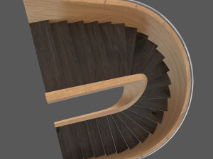 wooden spiral staircase Modèle 3D