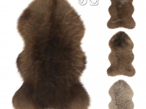 dywanik brązowy 4 Model 3D