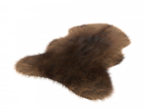 pelt rug brown 4 3D Модель