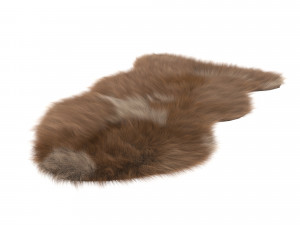 pelt rug brown 4 3D Модель