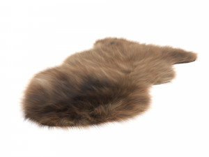 pelt rug brown 4 3D Модель