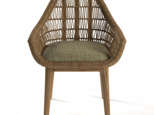 modern wicker chair 3Dモデル