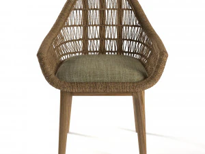 modern wicker chair 3D Model