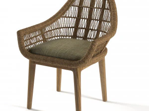 modern wicker chair 3D Model