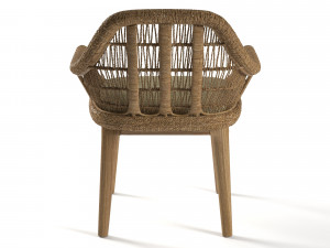 modern wicker chair 3Dモデル