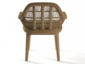 modern wicker chair 3D Model