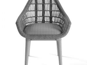 modern wicker chair 3Dモデル