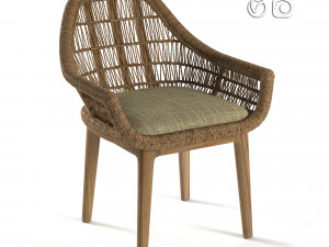 modern wicker chair 3D मॉडल