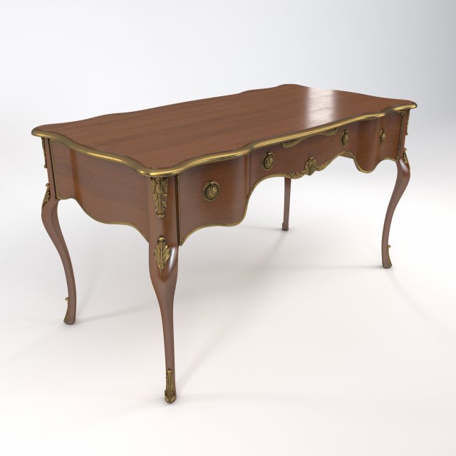 wooden classic table 3D Модель .c4d .max .obj .3ds .fbx .stl .blend 