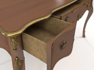 wooden classic table 3D Model