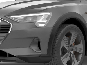 audi e-tron 2020 low poly 3D 모델