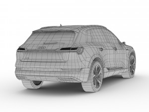 audi e-tron 2020 low poly 3D 모델