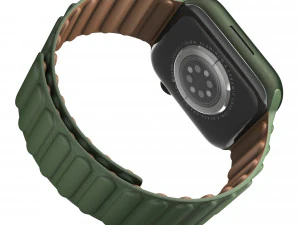 apple watch series 7 45mm green aluminum case with green leather link 3D Model
