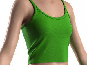Green top and skirt 3D Model