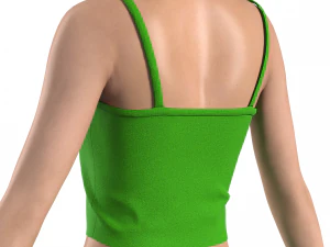 Green top and skirt 3D Model