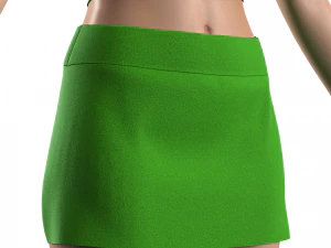 Green top and skirt 3D Model