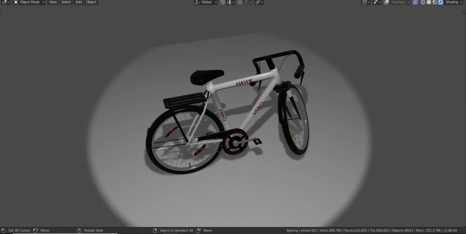 hakw hero bike cycle 3D Model .c4d .max .obj .3ds .fbx .stl .blend