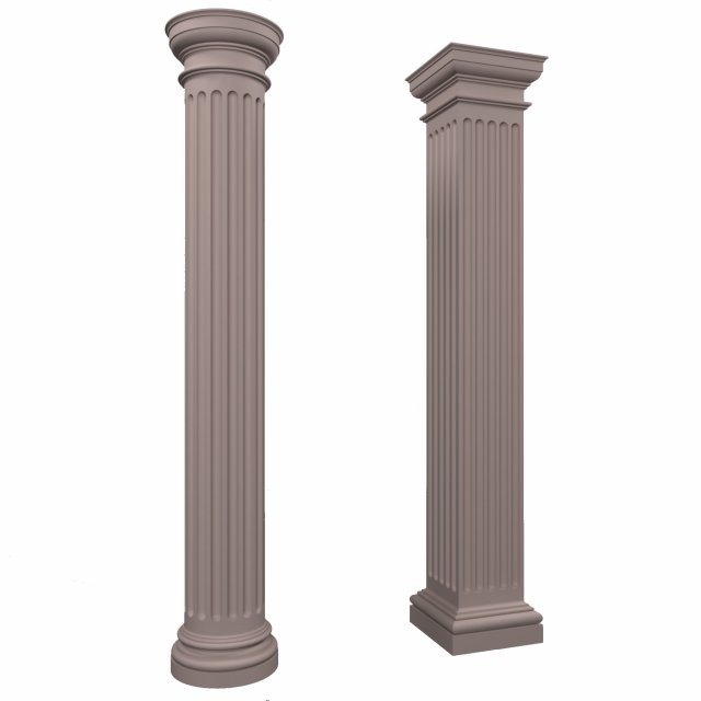 column 3Dモデル .c4d .max .obj .3ds .fbx .stl .blend 