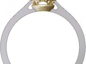 solitaire crown ring Modelo 3D